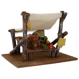 Tent with fruit stand and vegetables cm 17,5x17, 5x13 h. 