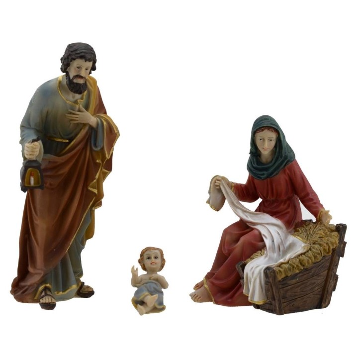 Natividad de resina de 15 cm belén