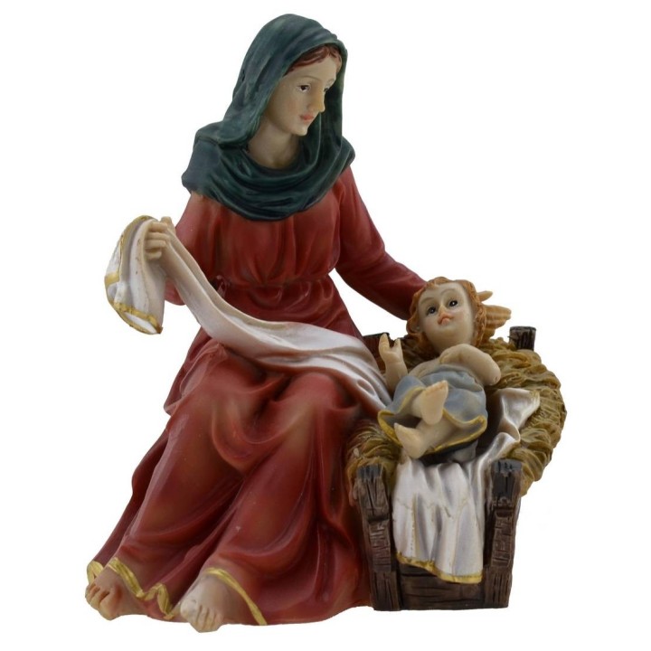 Natividad de resina de 15 cm belén