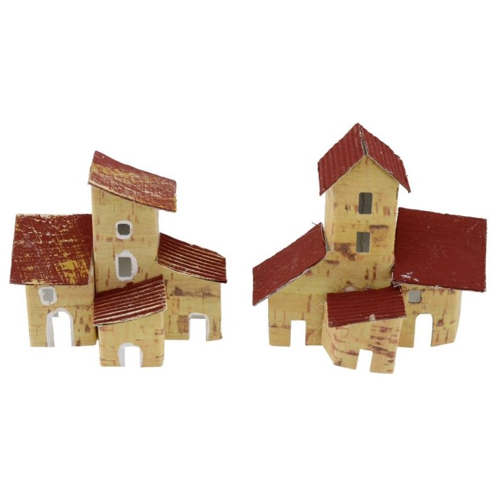 Juego de 2 casitas para belén de 7x3x8 cm de altura.