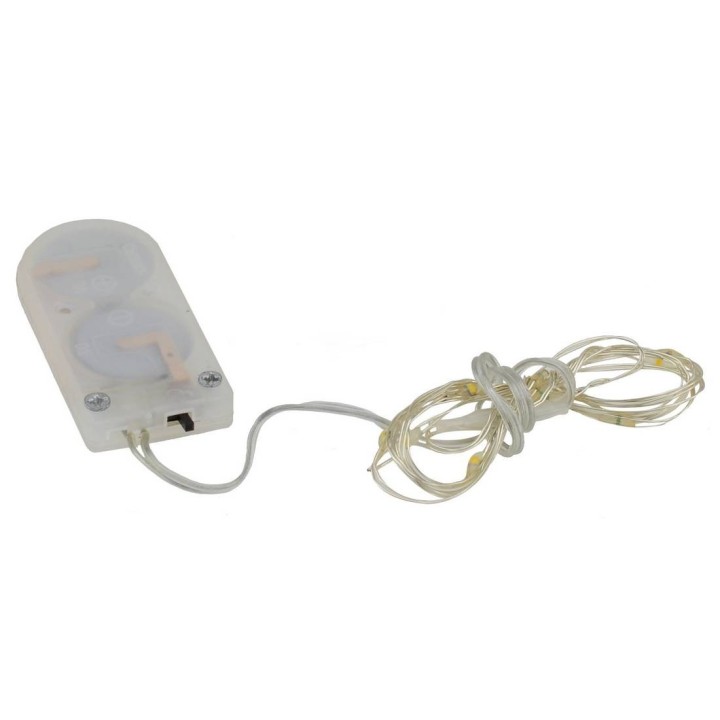 20 Micro led multicolore con pile incluse