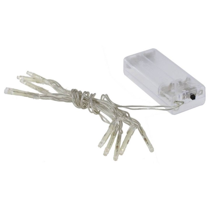 10 hot white led to batteries