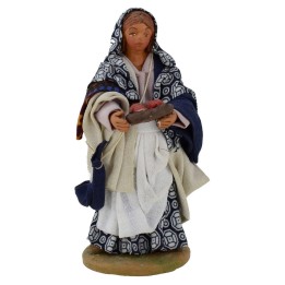Donna con cesto di arance 12 cm