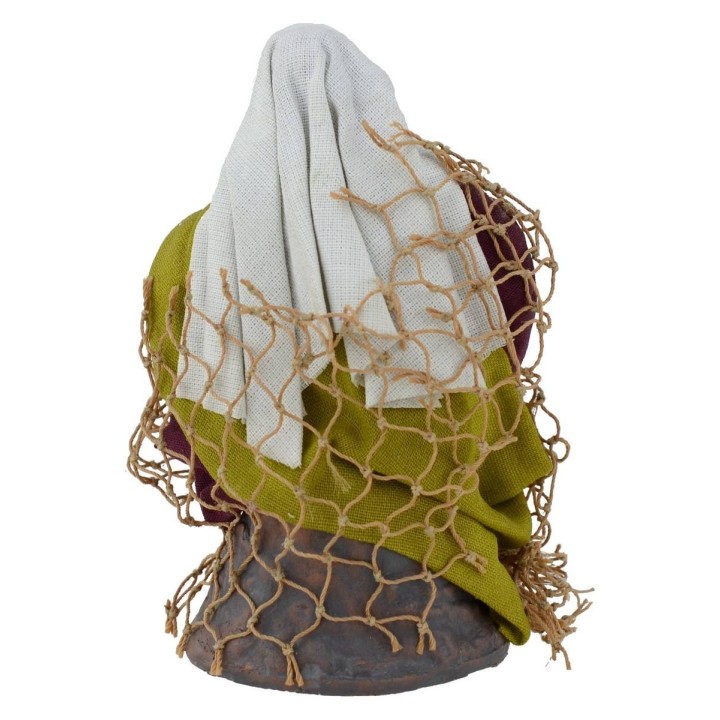 Pescatore seduto con rete serie 10 cm