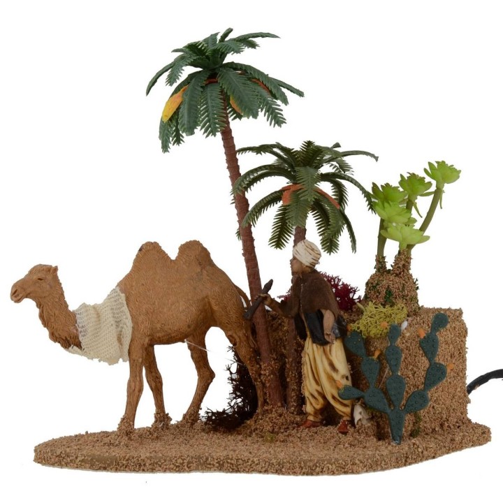 Arabo con cammello con doppio movimento serie 10 cm Landi
