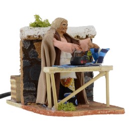 Stiratrice serie 8 cm in movimento per presepe