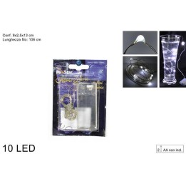 10 Micro Led cold white light to batteries