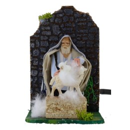 Tosatore di pecore 8 cm in movimento per presepe