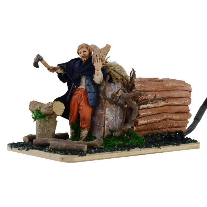 Boscaiolo in movimento 10 cm Landi Moranduzzo presepe