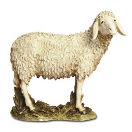Pecora con testa alta in resina Landi Moranduzzo per statue 20
