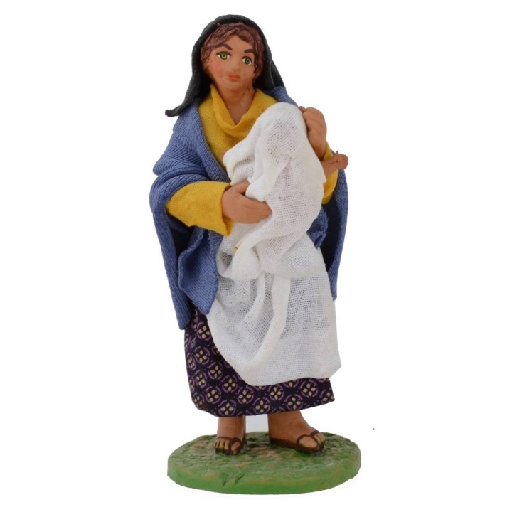 Donna con bimbo 12 cm