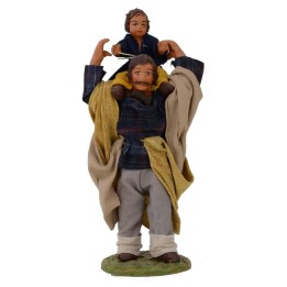 Man with child on shoulders 12 cm Lux
