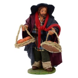 Uomo con cesti di arance 12 cm