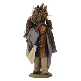 Hombre con haz de leña 12 cm en Lux