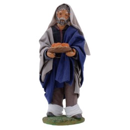 Man with basket of oranges 15 cm