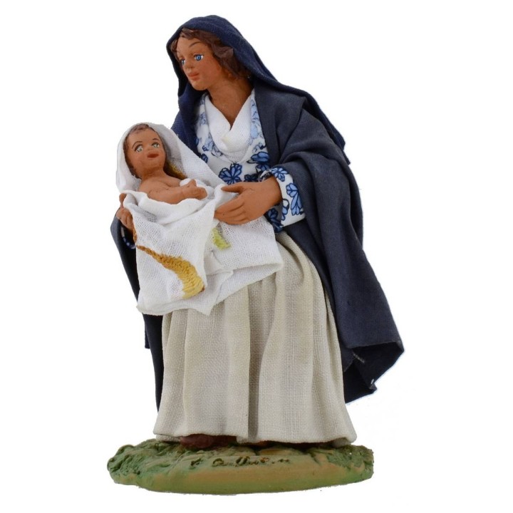 Donna seduta con bambino serie 15-16 cm