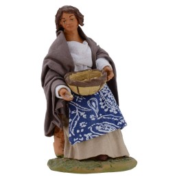 Mujer sentada con cesta serie 15-16 cm