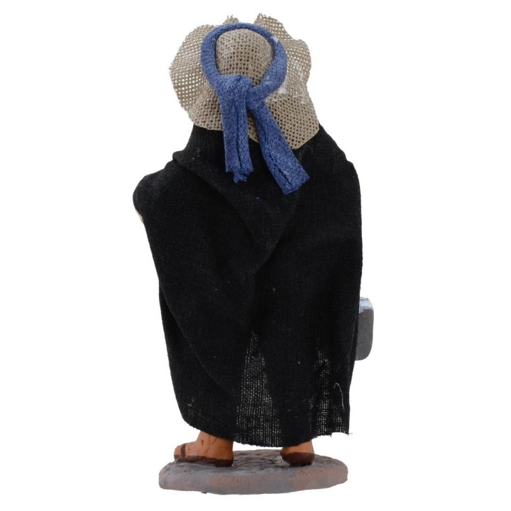 Pescatore con pesce fresco 12 cm