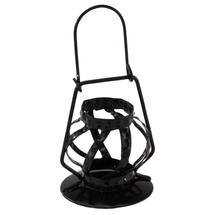 Linterna negra de metal para estatuas de 30 cm