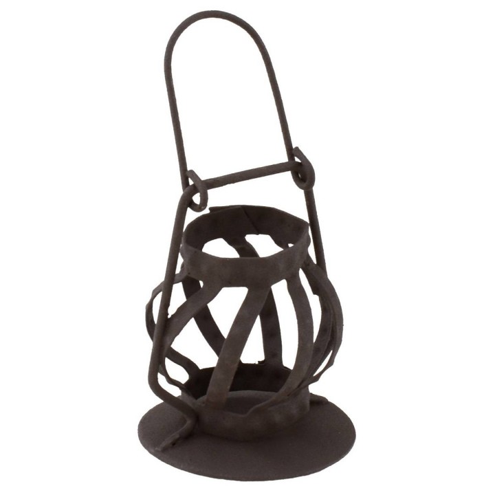Lantern in metal aged for statues 30 cm