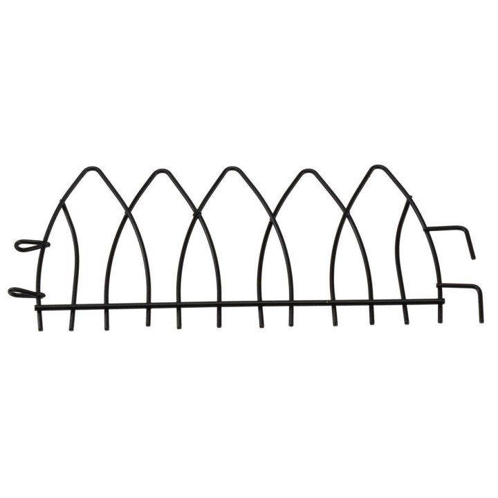 Barandilla de metal negra con ganchos de 16,3x7 cm h