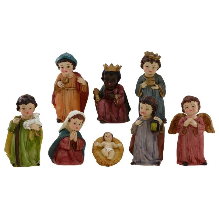 Set Nativity 11 cm 8 subject line children