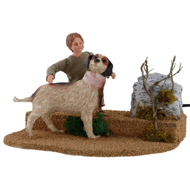 Children that accarts the dog series 30 cm double movement
