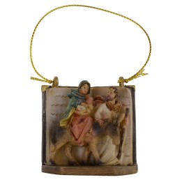 Natività in fuga cm 4,5 da appendere in resina