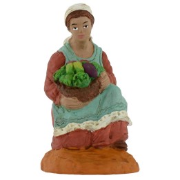 Kneeling woman with basket series 10 cm Oliver