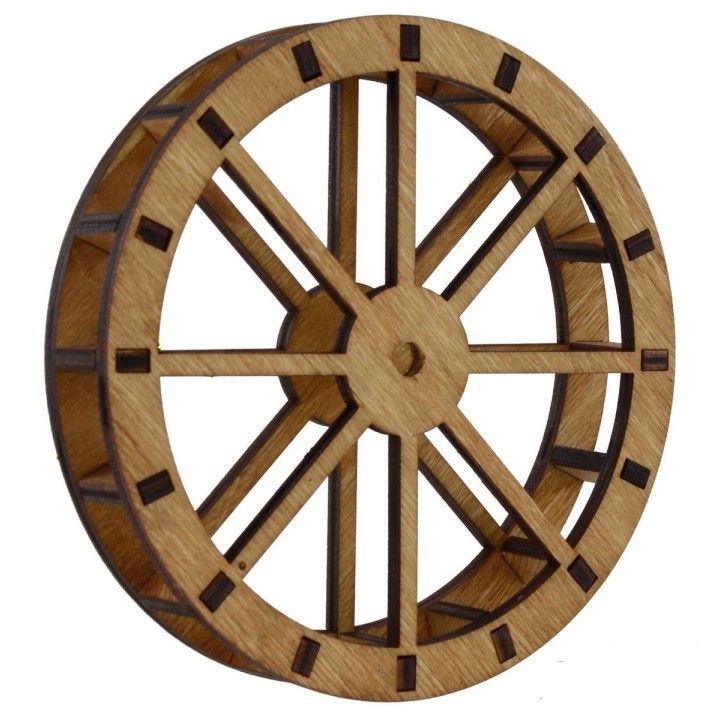 Rueda de molino de agua de madera ø 12 cm