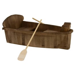 Barca in legno con remi cm 16X8,5X4,2 h