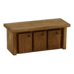 Mueble con puertas de madera de doble función cm 12x4x4 h