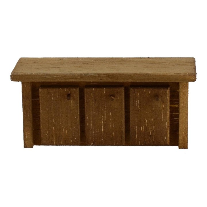 Mueble con puertas de madera de doble función cm 12x4x4 h