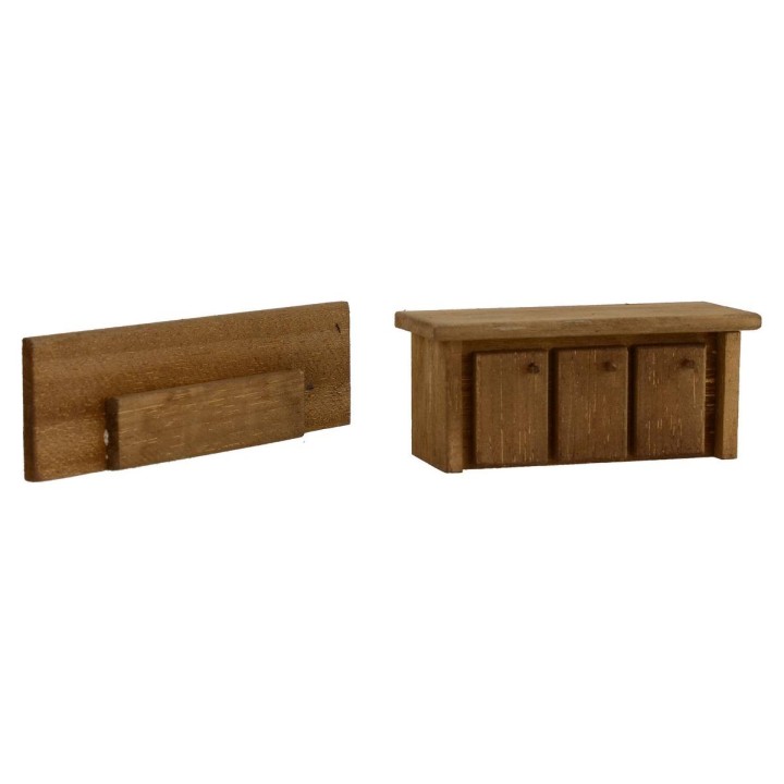 Mobile con ante in legno doppia funzione cm 12x4x4 h