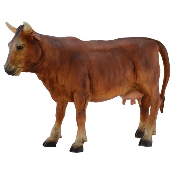 Mucca marrone per statue 30 cm presepe