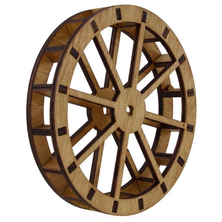 Ruota mulino ad acqua in legno ø 24 cm