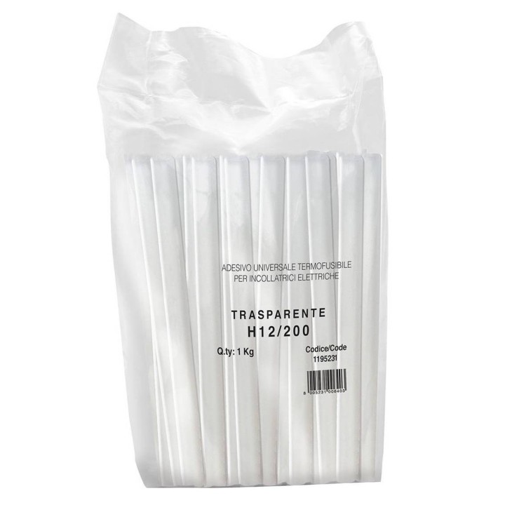 1 kg di colla a caldo trasparenti ø 12 mm L.200 mm