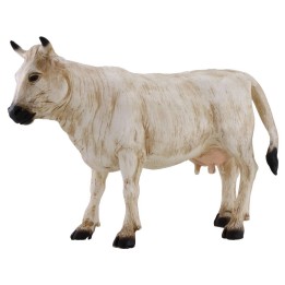 Mucca per presepe bianca per statue cm 30