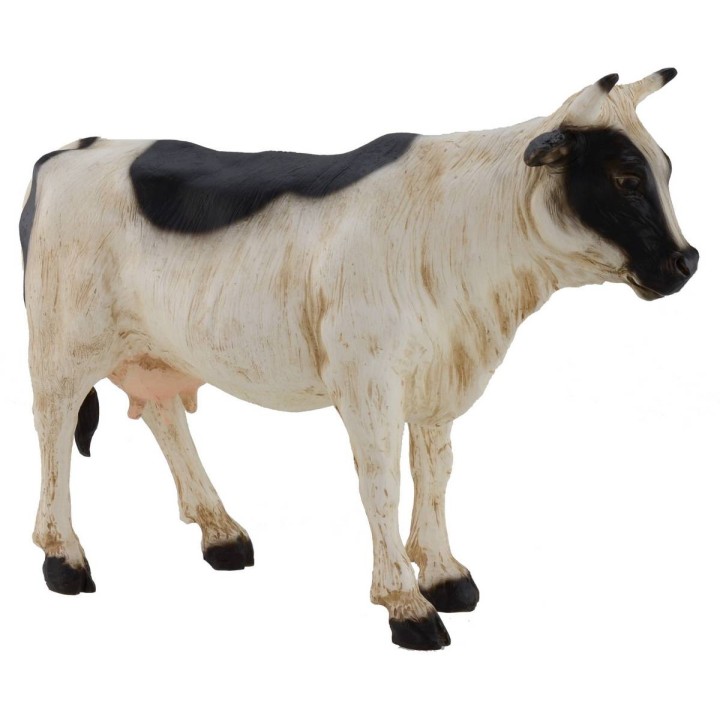 Mucca per presepe pezzata per statue cm 30