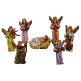 Set Gesù Bambino con 6 angeli Landi Moranduzzo