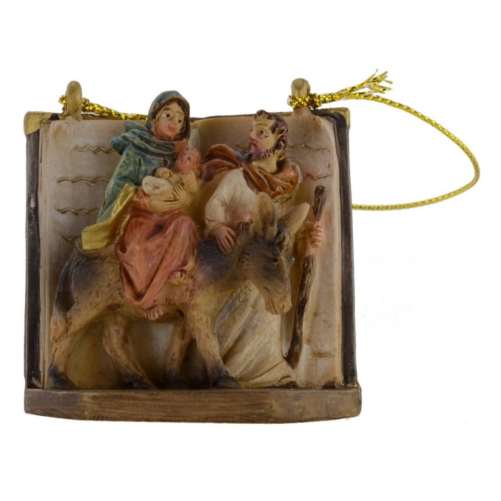 Natività in fuga cm 4,5 da appendere in resina