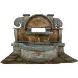 Fontana funzionante con archi per presepe cm 24,5x14,5x22 h
