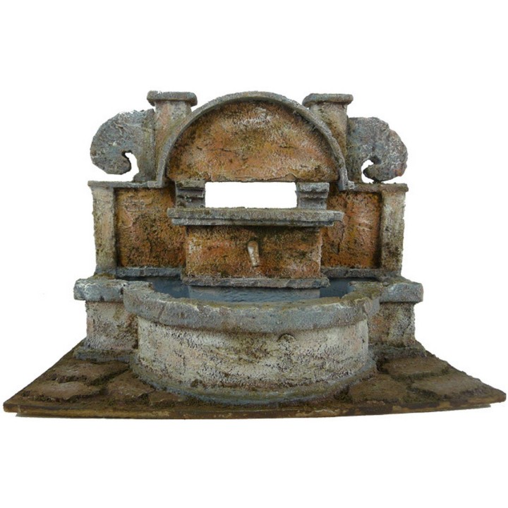 Fontana funzionante con archi per presepe cm 24,5x14,5x22 h