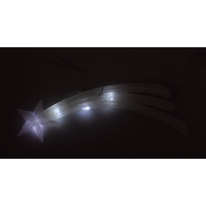 Stella cometa 15 cm luce fredDA con 4 led a batterie