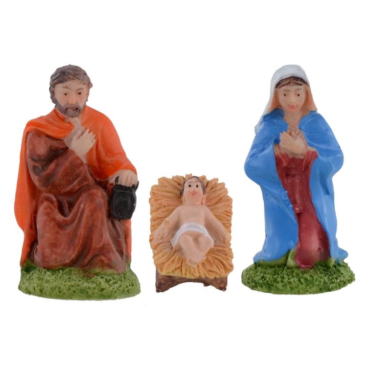 Natividad de 3 piezas en resina serie 6 cm para Pesebre