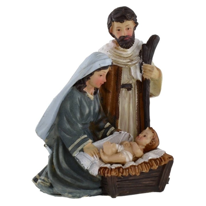 Nativity in single block in resin cm 8x6 series 12 cm for