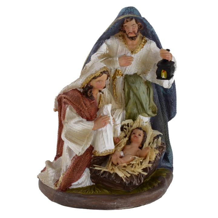 Natividad en resina de 13,5 cm de altura. 