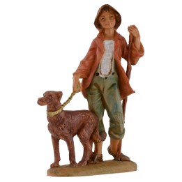 Joven paseando con perro 12 cm Fontanini