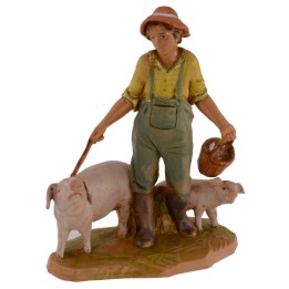 Contadino con maiali 12 cm Fontanini