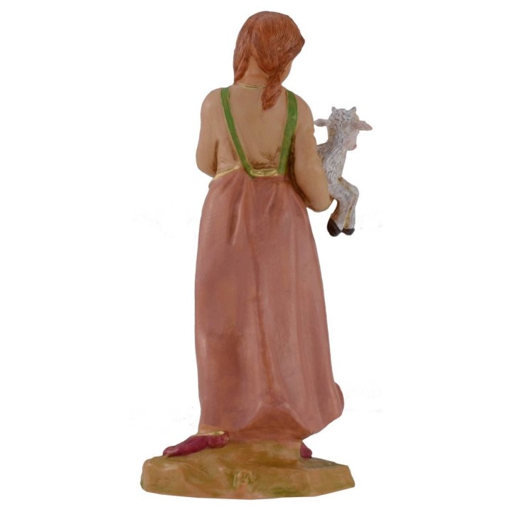 Bambina con capretta fra le braccia serie 19 cm Fontanini